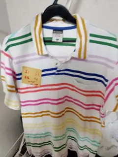 Columbia ストライプ ポロシャツ M