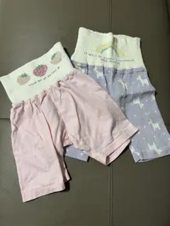 腹巻き付きベビーパジャマ　ズボン　2点セット　80 90 女の子　男の子