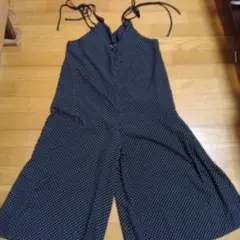 ネイビー ドット柄 サロペットanyFAM