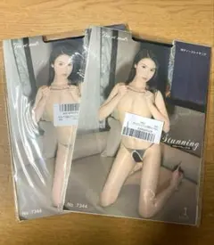 Y004 超光沢 ボディーストッキング ロング 股開き タイツ ブラック 未使用