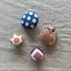 【ハンドメイド】くるみボタン 4個SET