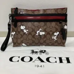 coach PEANUTS キャリーオール バッグ クラッチバッグ