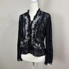 ●美品● アトリエまりこ・びーどろぽえむお好きな方向け 総柄レース生地ジャケット
