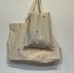 ［未使用］BONTON ボントン　エコバッグレッドL&ブラックSセット