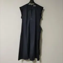 PESERICO ノースリーブ ロングワンピース ネイビー