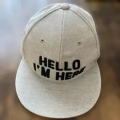 キャップ グレー HELLO I’M HERE