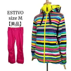 【美品◎】ESTIVO マルチカラーボーダーウェア M BURTON パンツ L