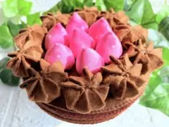 【ハンドメイド】フェルトおままごと♡いちご×チョコレートホールケーキ⭕️即購入OK