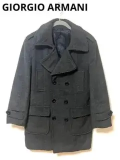 GIORGIO ARMANI メンズ ピーコート L ブラック 冬
