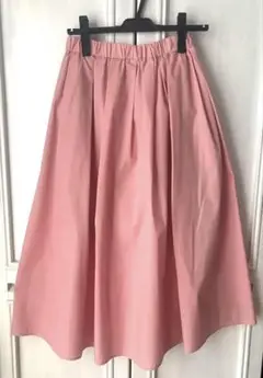 ★新品&激安 GUフレアーピンクロングスカート Sサイズ★