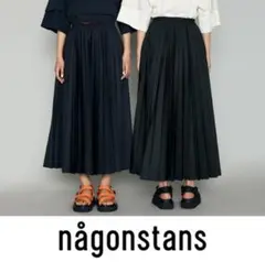 nagonstans ナゴンスタンス　撥水加工　タフタワイドプリーツスカート nagonstans（ナゴンスタンス）の「Waterrepellent タフタワイド