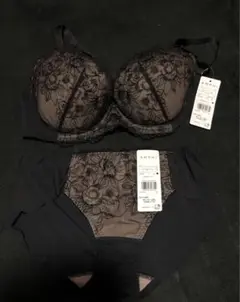 AMPI☆花柄レース ブラジャーショーツセット F75 L
