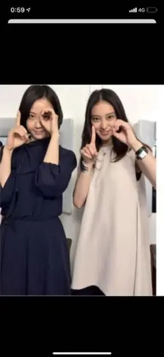 frayi.d バイカラーAラインワンピース 武井咲着用
