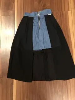 ピンクラテ　スカート　ロングスカート　デニム　　　S 160 美品