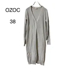 355 OZOC 38 カーディガン ロング グレー 灰色 長袖