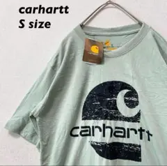 日本未発売【新品タグ付き】カーハート　半袖Tシャツ　ビッグプリント　薄緑色　S