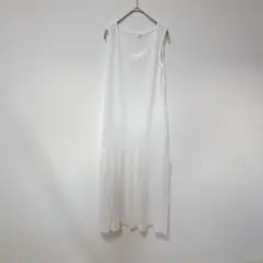 シャイニーリップル【M】ノースリーブワンピース/プリーツ シンプル レイヤード