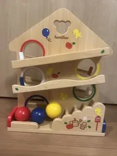 familiar 木製 知育玩具 家型　スロープ　トイ
