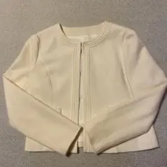 ♡セール♡ANAVI ノーカラージャケット 38 アイボリー