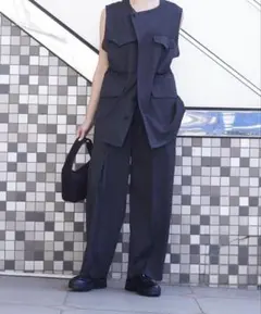 blurhms ブラームス　wool rayon silk 43 vest