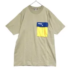 WS.CLUB クルーネック ポケットTシャツ　ベージュ　M