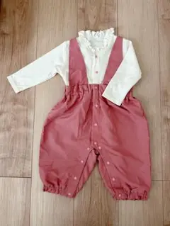 ■新品未使用■長袖ロンパース・カバーオール 80サイズ 女の子