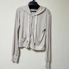シロノサクラ UVカットパーカー ライトグレー