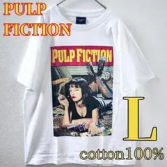 新品人気!PULP FICTION映画Tシャツ 半袖コットン高品質 L ホワイト