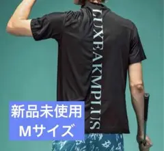 新品未使用 LUXEAKMPLUS ゴルフ バックロゴ半袖モックネックTシャツ
