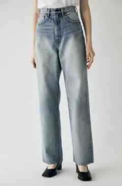 moussy HW DAMEGE LOOSE STRAIGHT デニム