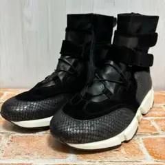 coca コカ 黒 ブラック 厚底 ベルクロ ハイカット ダッドスニーカー
