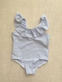 H&M ベビー水着 ストライプ フリル付き 74/80