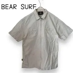 BEAR surf フルジップ シャツ 半袖 [訳あり] Mサイズ