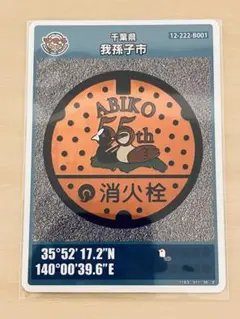マンホールカード 千葉県 我孫子市