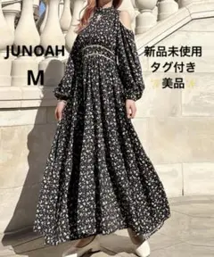 JUNOAH ショルダーオープンワッシャーワンピース　M 乃木坂46 衣装　黒