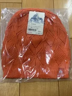 新品　モンベル　コットンワッチキャップダイヤ　オレンジ色　帽子