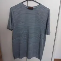 青系ストライプ 半袖Tシャツ