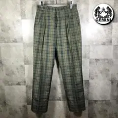★ good design ★ ヴィンテージ チェック スラックス ポリエステル