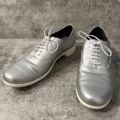 美品✨️ トラベルシューズ バイ ショセ レザー レースアップシューズ シルバー