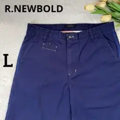 R.NEWBOLD ネイビー コットン ショートパンツ 短パン L 【260】