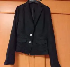 コムサ黒 シングルボタン テーラードジャケット