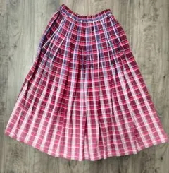Hunch❁グラデーションチェックロングスカート❁コットン