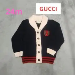 GUCCI カーディガン ベビー キッズ 紺 秋 冬 男の子 女の子 24m