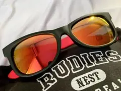 RUDIE'S ルーディーズ　ミラーサングラス　袋付き 美品 イエロー×ピンク