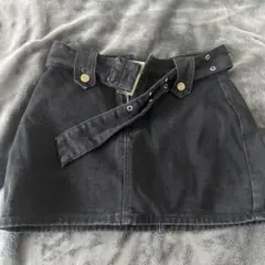 レディース デニムスカート ブラック