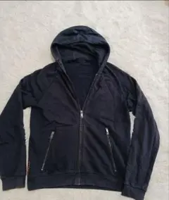 美品✨プラダスポーツ ジップアップパーカー ブラック アーカイブ 00s y2k 美品✨プラダスポーツ ジップアップパーカー ブラック