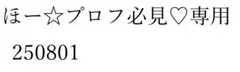 ほー☆プロフ必見♡専用 250801