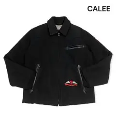 【美品】CALEE キャリー ワークジャケット スポーツジャケット ツイード黒M