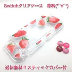 (F25)Switchライト ハードカバー　いちご柄 スティックカバー付き