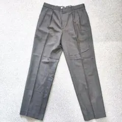 【USA製】LANDS' END ウールパンツ W34 茶系千鳥格子 619